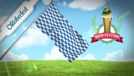 Digitally-generated-of-oktoberfest-flag-waving