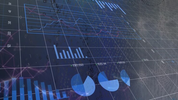Animation af statistik og databehandling over et gitter