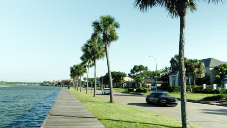 Vista-Del-Vecindario-En-La-Bahía-De-Nassau,-Texas