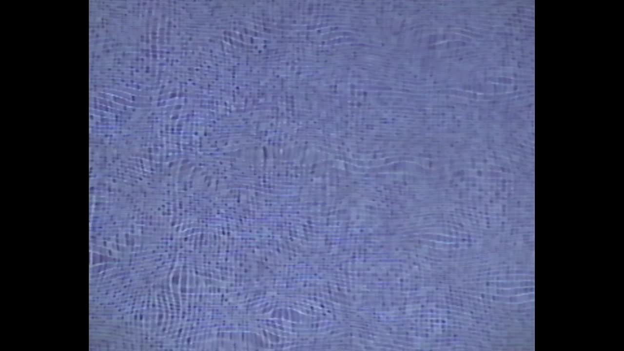 Distorted pool tile pattern with water ripples in VHS style
