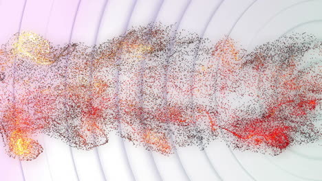 animation of colourful spots over white circles