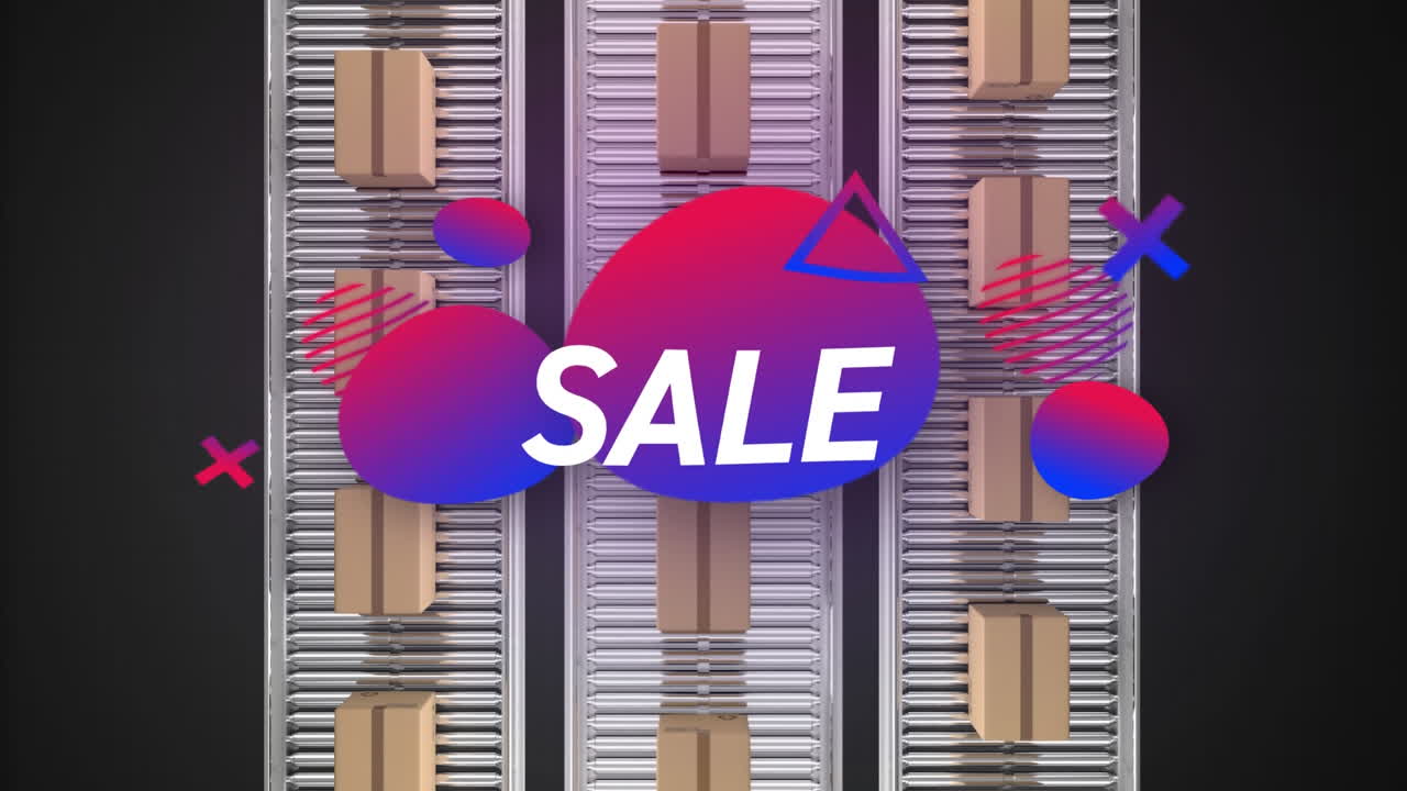 추상적인 모양을 가진 판매 그래픽