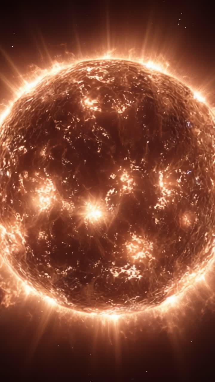 Exploring the Incredible Dynamics of a Fiery Star's Surface: A Journey from Brightness to Intrigue in Celestial Visualization