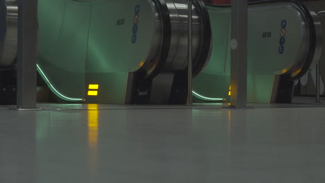 empty escalator during a covid lockdown pandemic