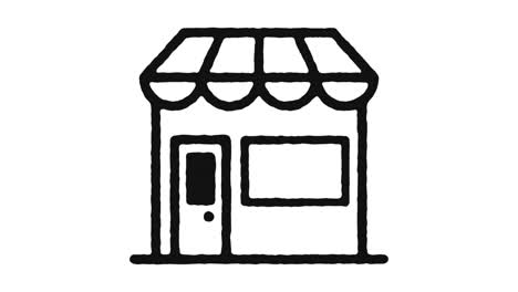 retail shop icon animation footage & alpha channel