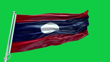 4k highly detailed flag of laos - laos flag high detail - national flag laos wave pattern loopable elements