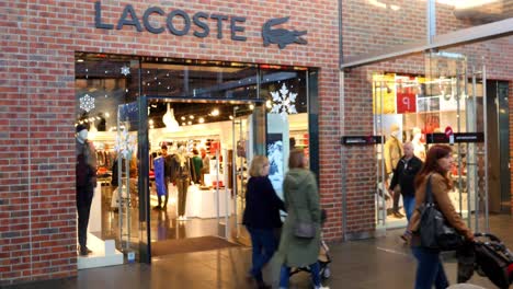 lacoste store in a shopping mall