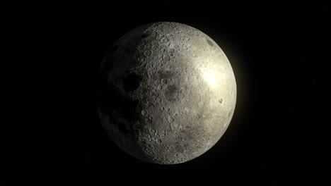 renderización 3d de fases lunares realistas con fondo de estrellas, elementos de estas imágenes proporcionadas por la nasa.