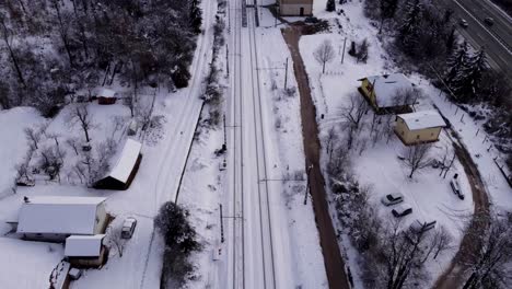 drone flyover railway in croatia