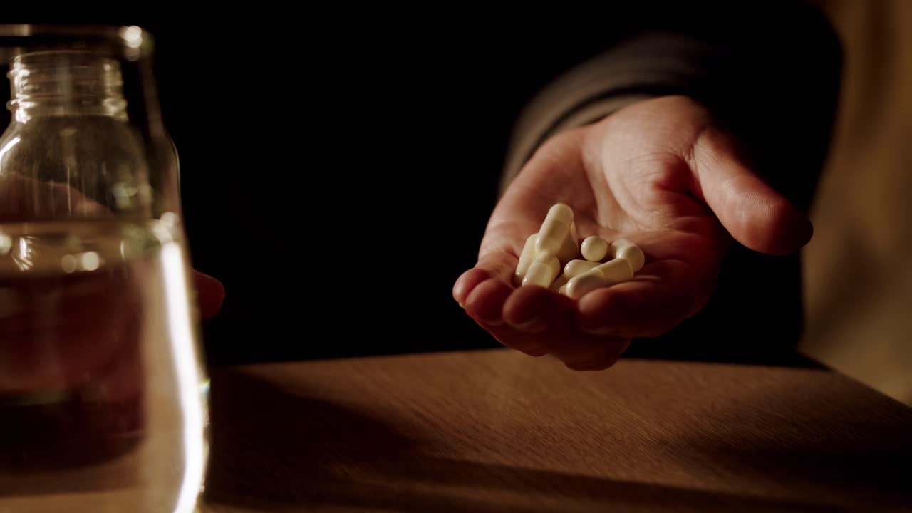 약을 복용하는 사람