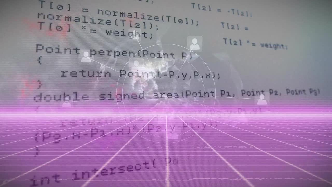 Animation of data processing with networks of connections
