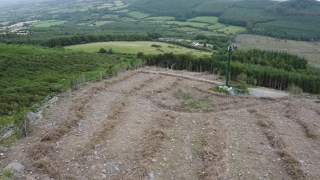 vista aérea de drones de deforestación