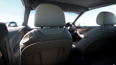 backseat of a luxury car