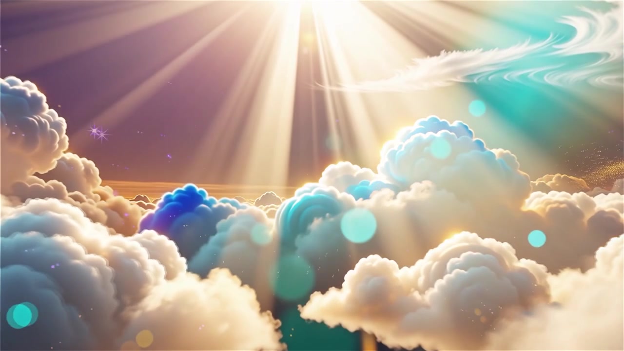 Christian Heavenly Light Worship Background