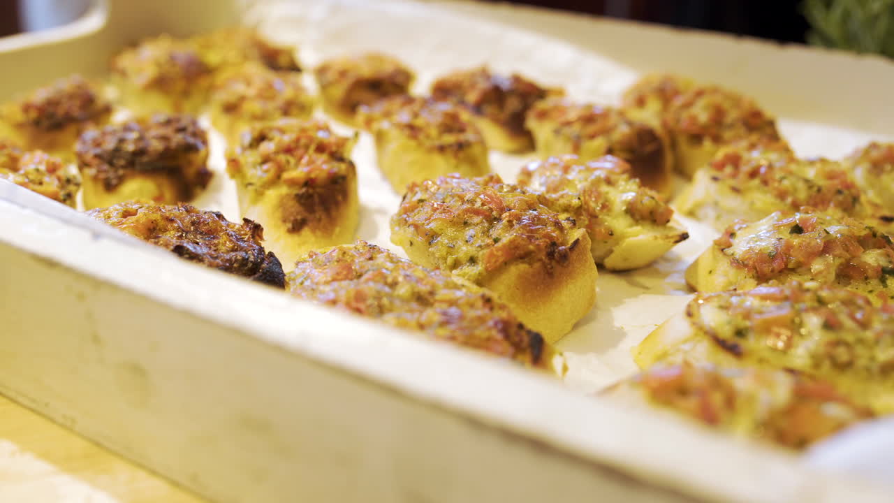 레스토랑 1에서 갓 구운 이탈리아 패스트리