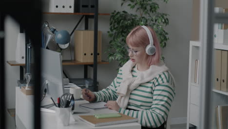 Woman Working From Home