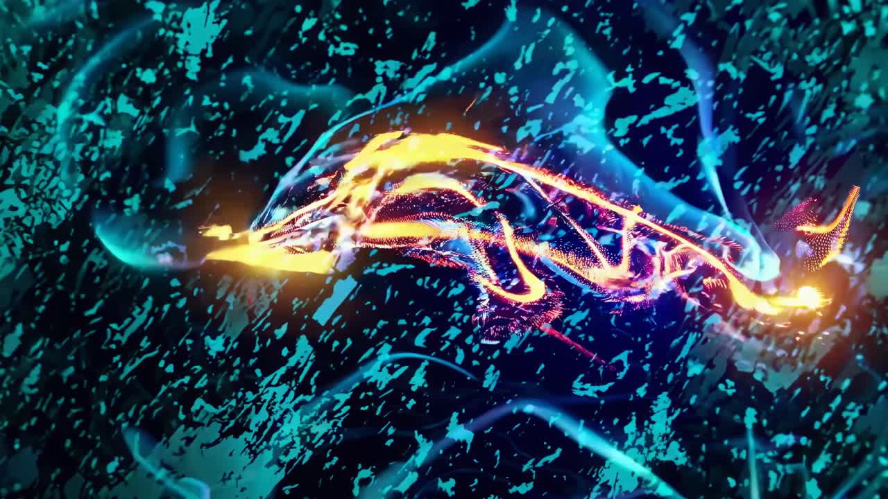 추상적인 반이는 선