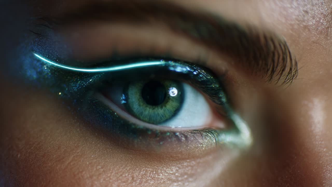 Eye with Neon Makeup