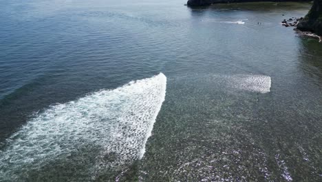 Pristine-Water-Of-Twin-Rock-Beach-Resort-At-Igang,-Virac-In-Catanduanes,-Philippines