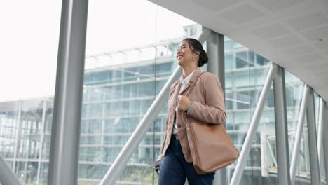 business woman, walking and travel