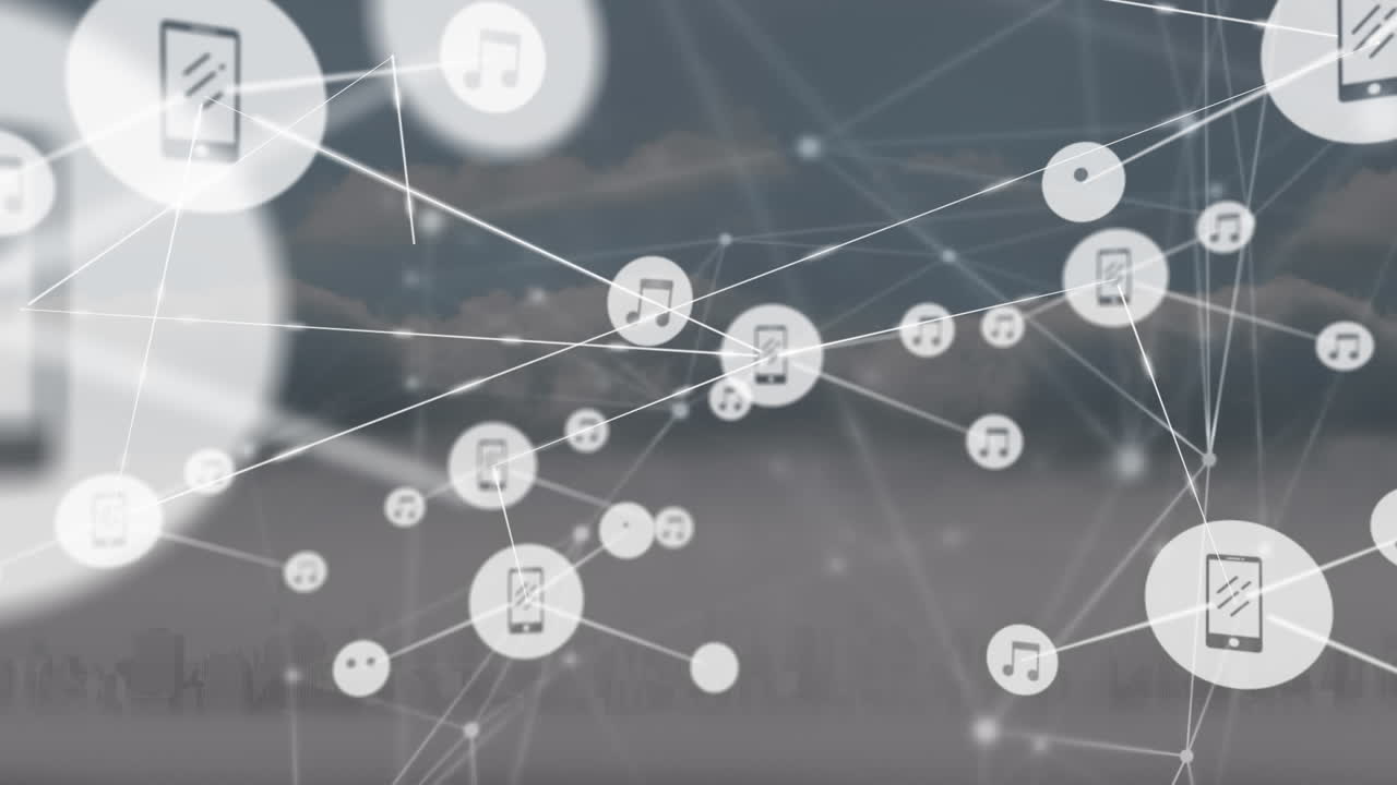 데이터 프로세싱을 통한 연결 네트워크의 애니메이션