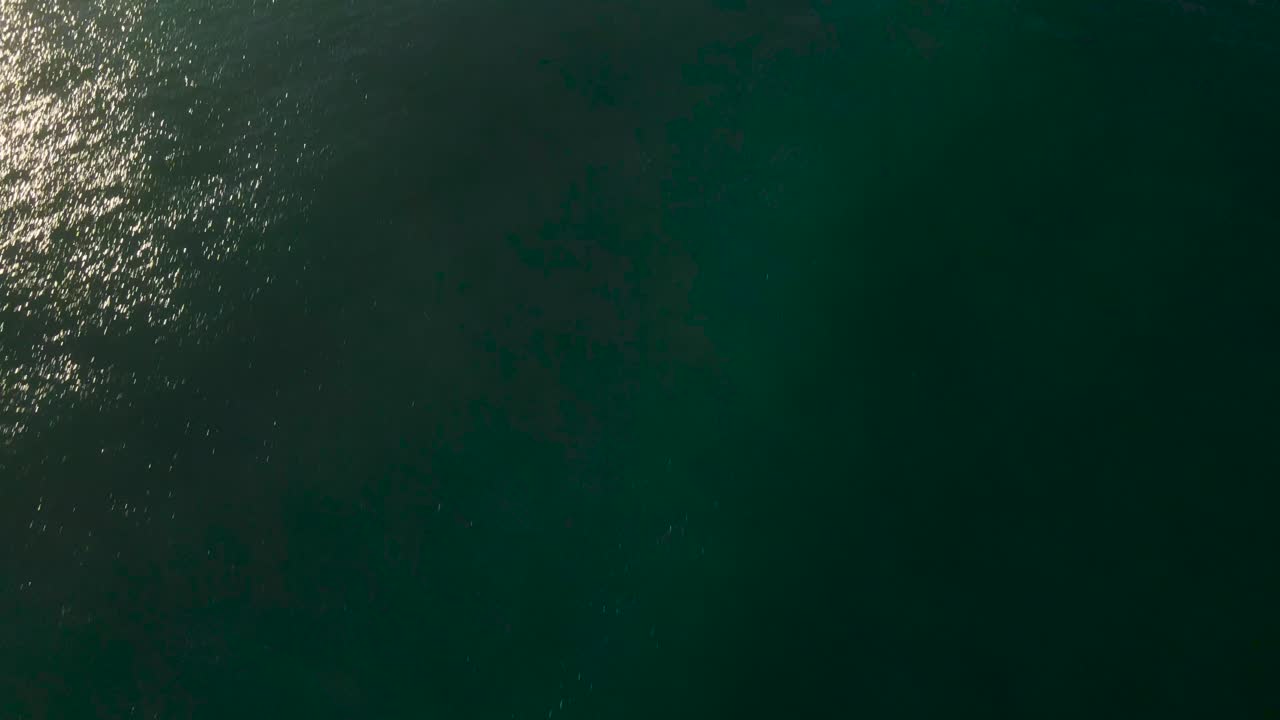 Flying over water, 4k, drone view