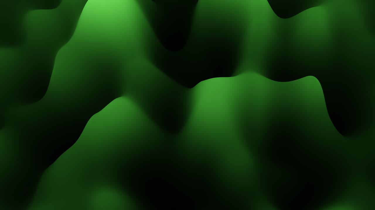 A Green And White Wavy Shapes