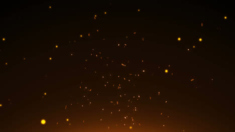 animation of golden dots floating on black background