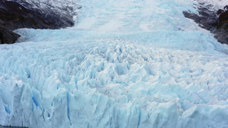 breathtaking view of beagle channel's glacier alley of the chilean fjords, south america. aerial drone shot