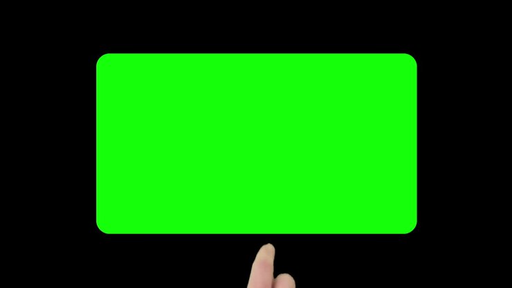 Hand scrolling vertically through and activating copy space
