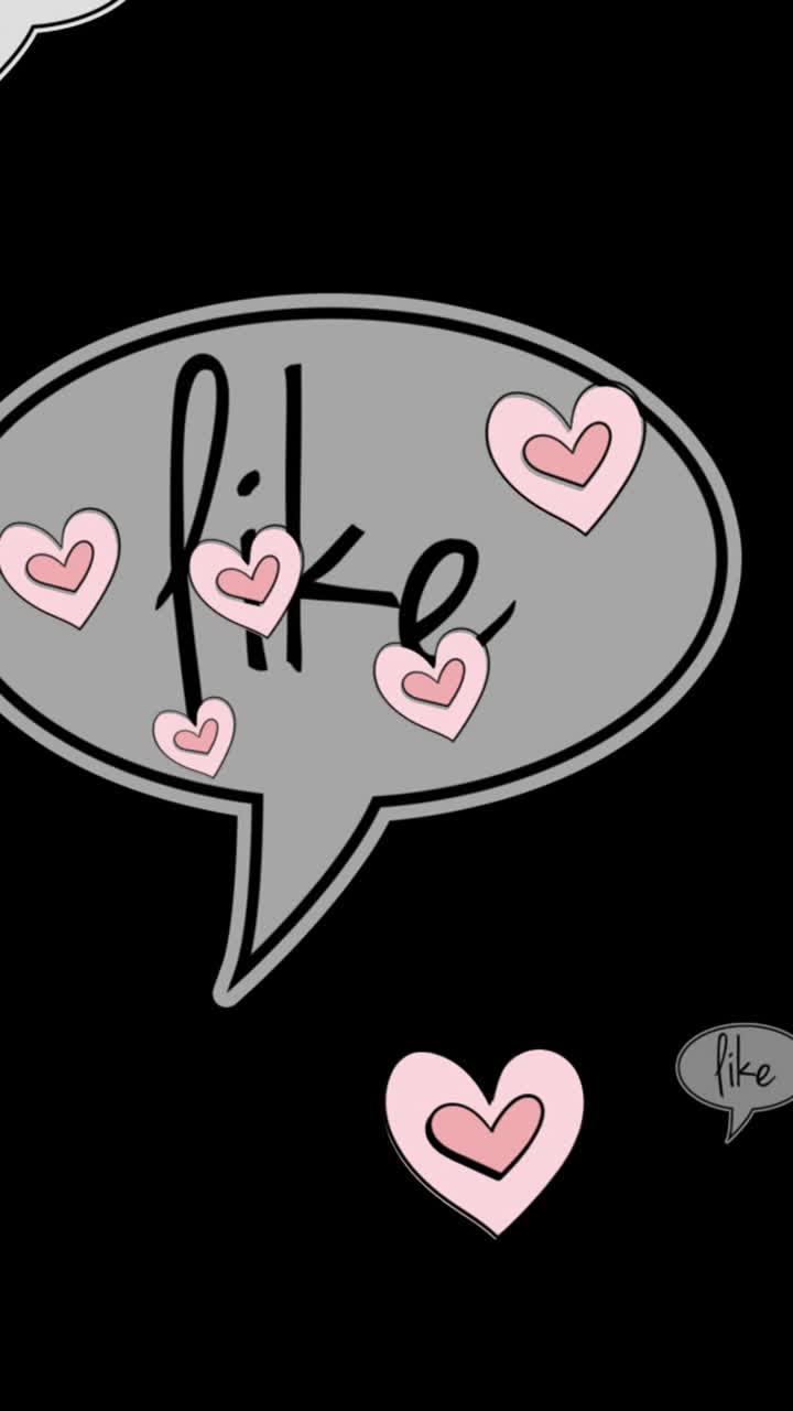 анимация сердец и подобные реакции на черном фоне