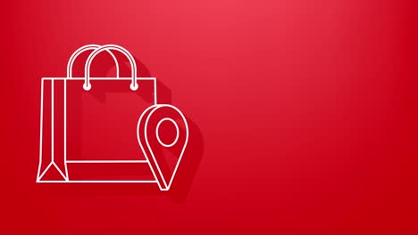 marcador de lugar pin del mapa. icono de ubicación. icono del punto pin. logotipo de destino. mercado en línea. gráfico de movimiento