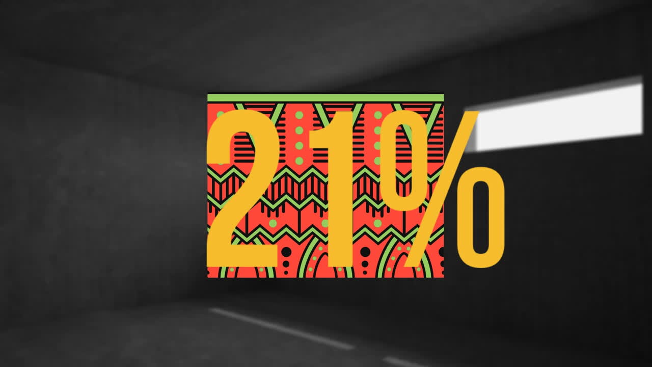 animación de formas que se mueven sobre el porcentaje.