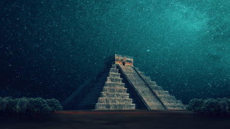 Pyramide-Mexiko-Bei-Nacht