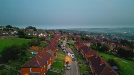 explore the famed dewsbury moore council estate in the uk through drone-captured video, showcasing urban council-owned housing, red-brick terraced homes, and the industrial yorkshire backdrop