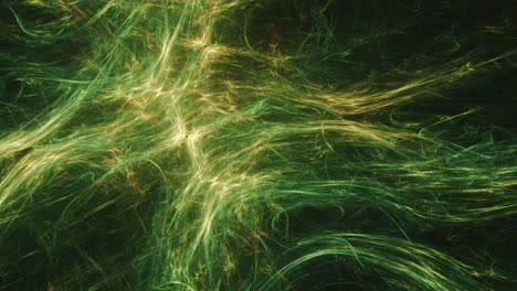 misteriosa y extraña animación de materia orgánica fractal abstracta verde