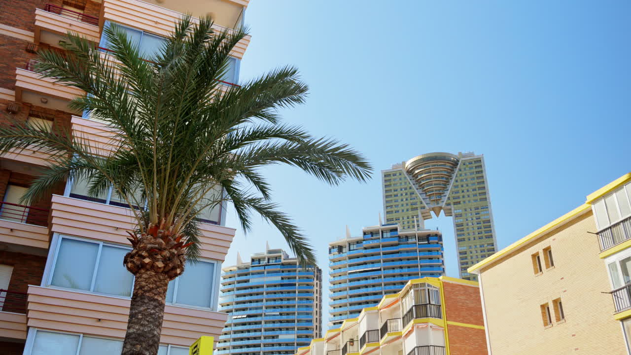 The Intempo landmark dominating Benidorm's skyline, viewed from the bay