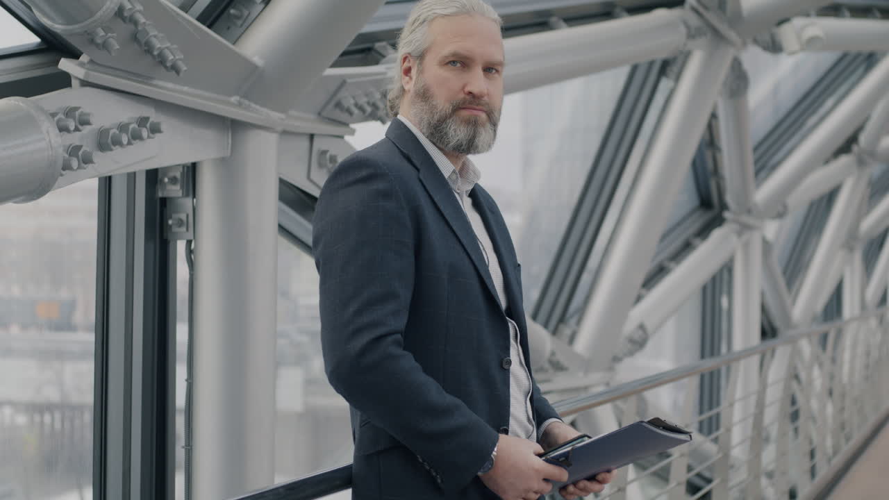 Businessman in modern building