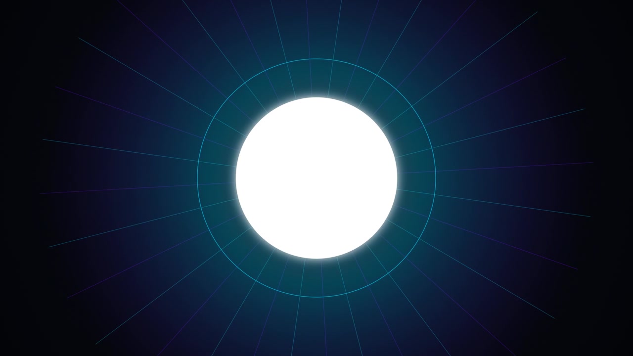 Abstract Motion Graphics Featuring Expanding Light and Geometric Rings