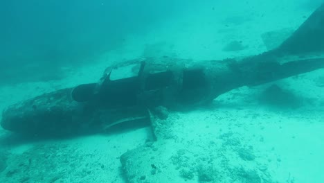 avión naufragio 20m bajo el agua moalboal filipinas