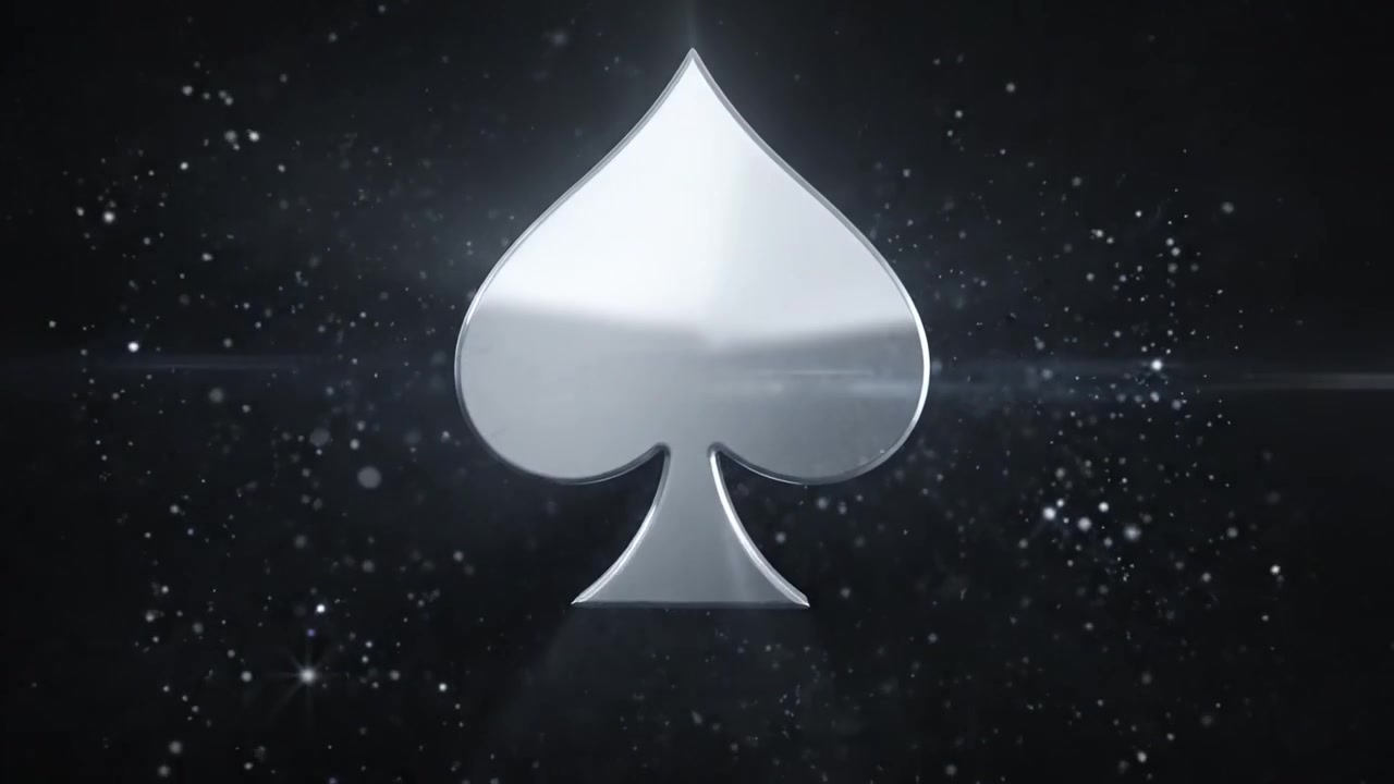 A Deep Dive into the Mystical Universe of Playing Cards: Exploring the Elegant Transformation from Darkness to the Iconic Spade Symbol in Stunning Visuals