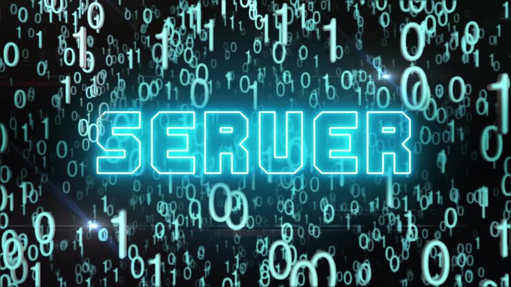 Golden Server concept with digital code