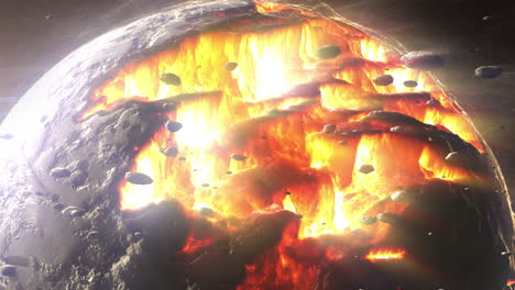 planet being destroyed by explosion