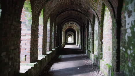 abandoned brick tunnel