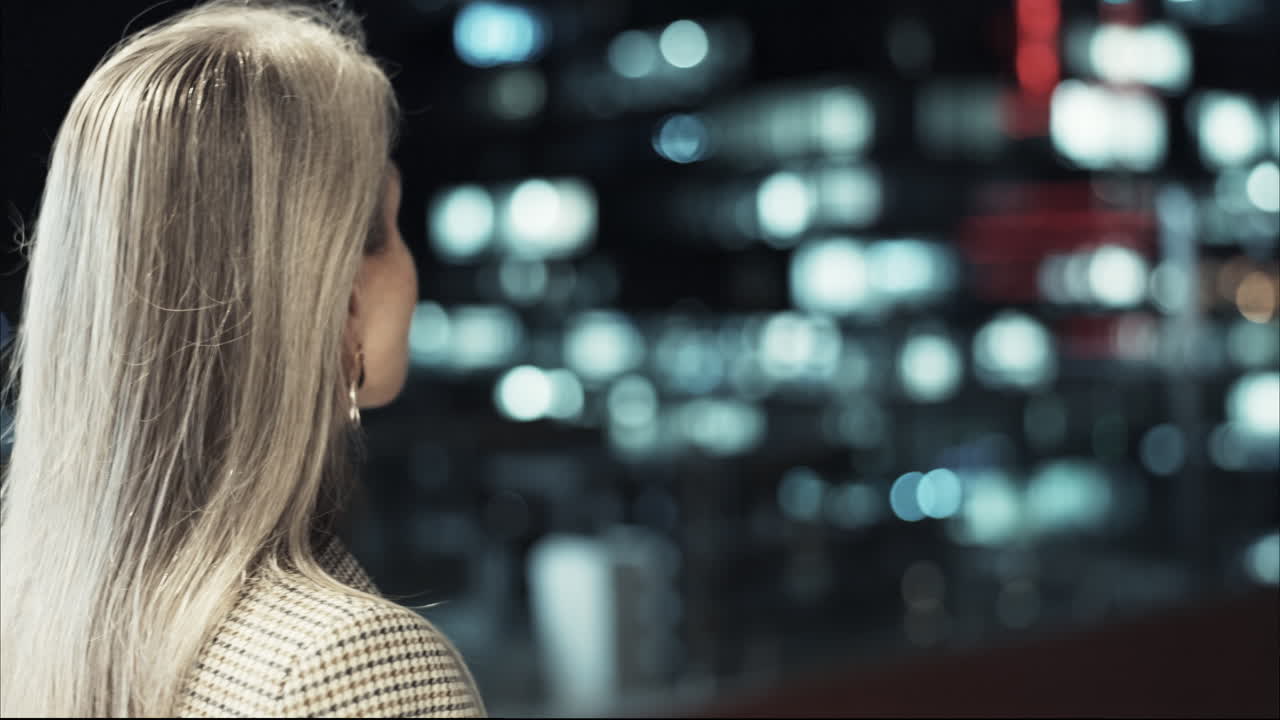 Balcony view, city and senior woman enjoy outdoor
