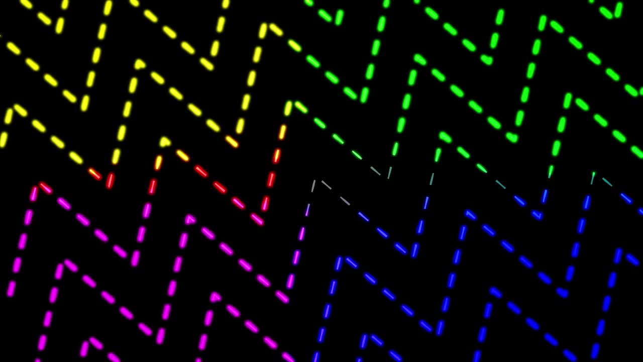 fondo de movimiento de línea de trazo ondulado colorido. abstracto colorido de neón brillante línea de trazos geométricos.