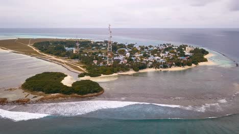 tomas de drones de la isla maldiva dethuslusdhoo, cerca de la capital masculina, maldivas