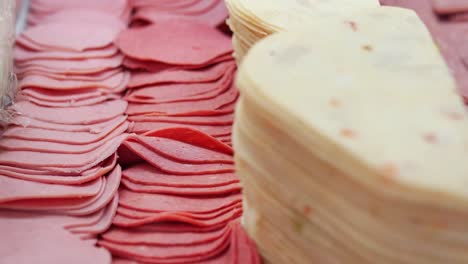 sliced meat display