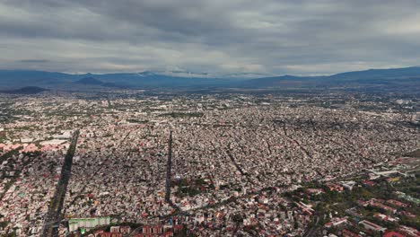 aerial view of mexico city, overpopulation, largest crowded city