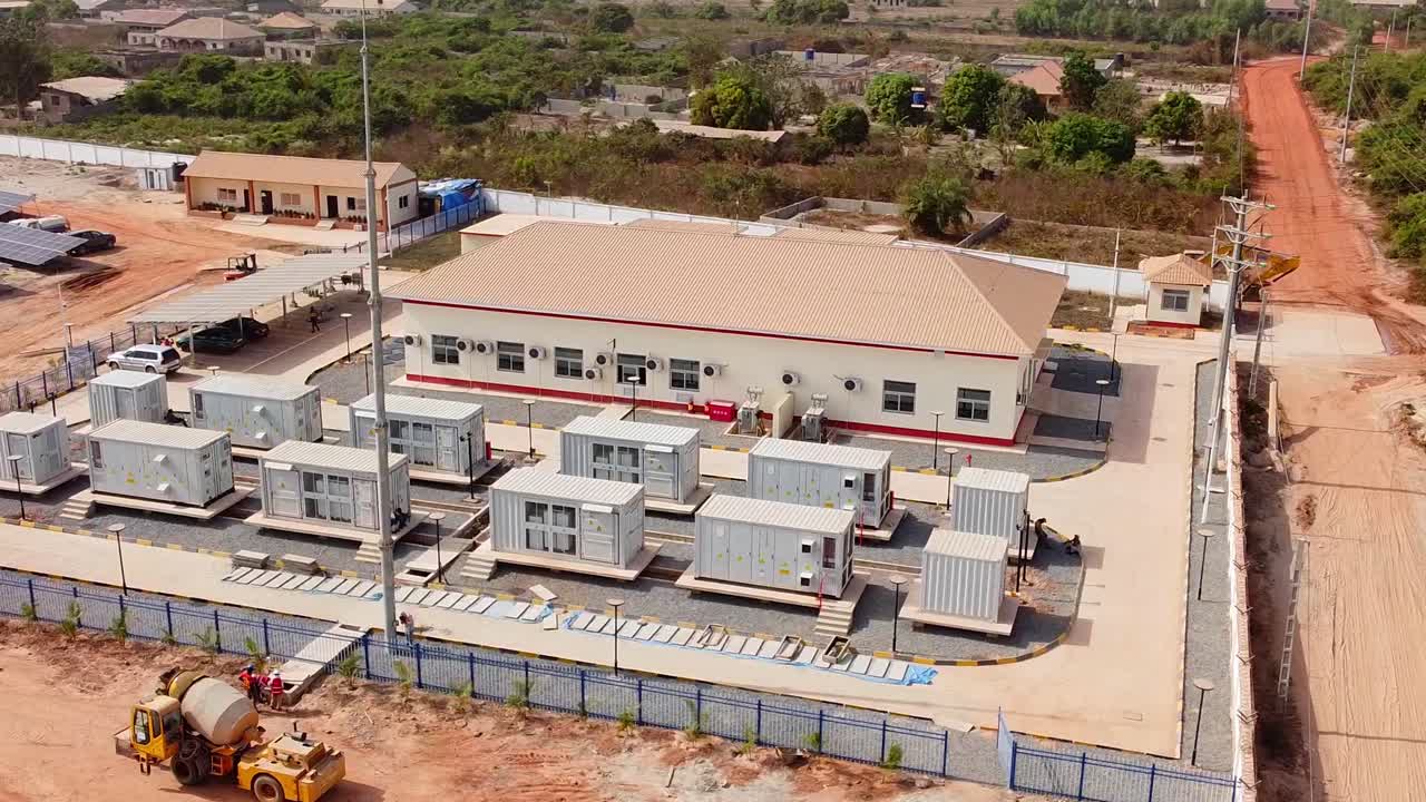 Battery Energy Storage System equipment installed at renewable clean energy field in African suburb to promote environmental conservation